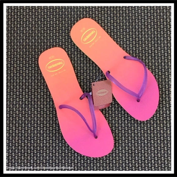 HAVAIANAS OMBRÉ PRINT SLIDES FLIP FLOPS SANDAL A3C - Picture 6 of 8